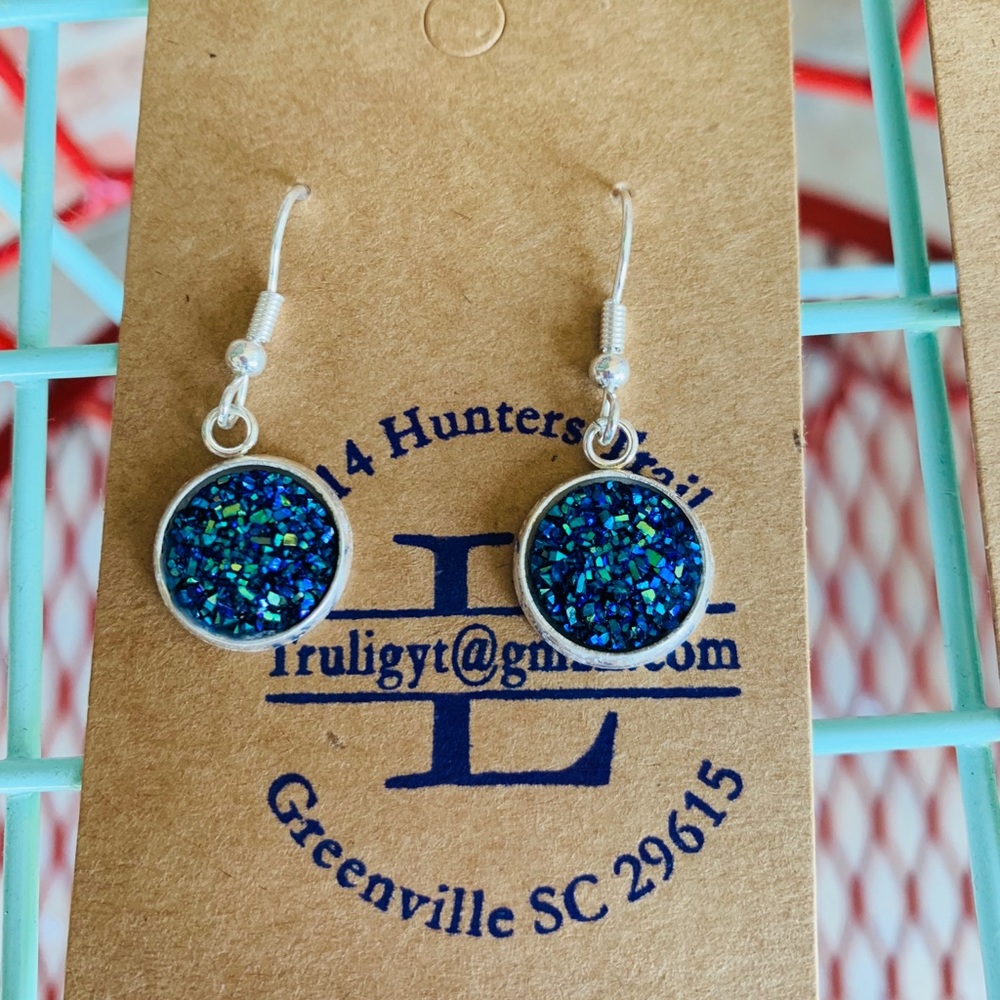 Handmade druzy earrings